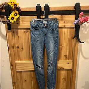 LC Lauren Conrad Light Blue Ripped Skinny Jeans